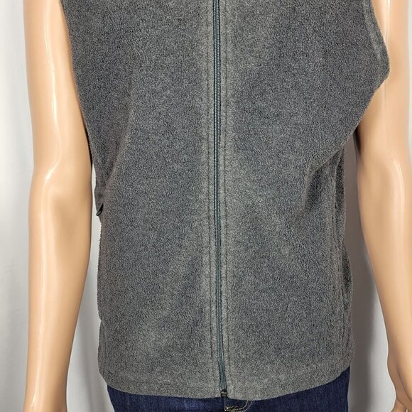 Columbia Women's Dark Grey Fleece Full Zip Vest with Pockets Size XL - Picture 4 of 10